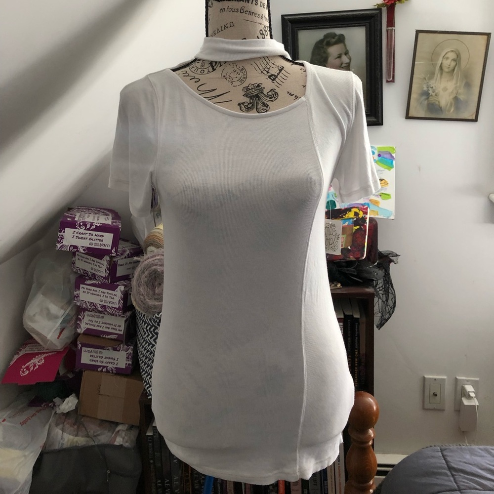 Free People NWT Choker Neck Tee size M